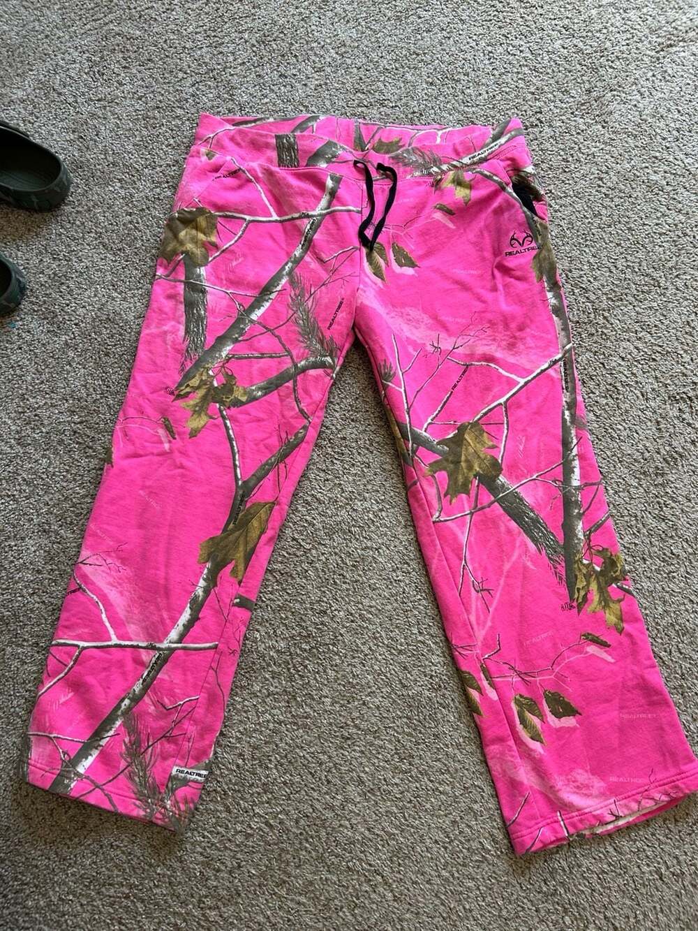 Realtree Women's Lounge Pants Size XXL/2XG Hot Pink Camo